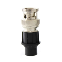 Pressure Connector BNC, Plastic Coaxial, Patented, Cyan
