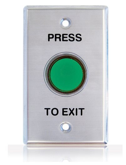 Illuminated Green Push-to-Exit Button