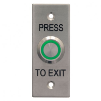 *SpOrd* Exit Button, Illuminated, IP65, DPDT, Architrave Plate, Fly Leads