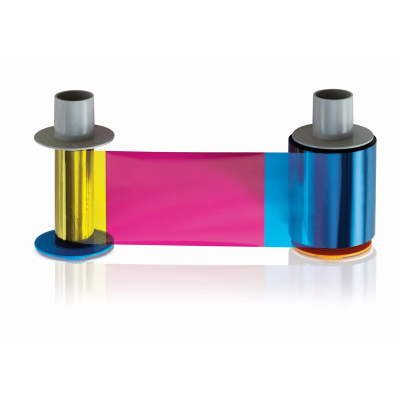 Fargo YMCK: Full-Colour Ribbon with Resin Black Panel - 500 images