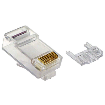 Connettori Gigabit Per Cavo LINKUP - Snagless RJ45 Cat6 STP Connectors Ethernet Cat 6 8P8C Plugs STP Gigabit 100 Pezzi Pass-through