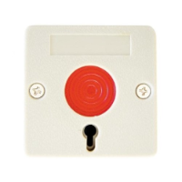 Single Button Emergency Switch, Plastic, Key Resettable