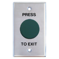 Exit button, Heavy Duty Mushroom, Green, IP65, Vandalproof, Std Plate