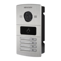*CLR* Hikvision Villa Door Station, 4 Button, Aluminium, PON, HD720P, IP65