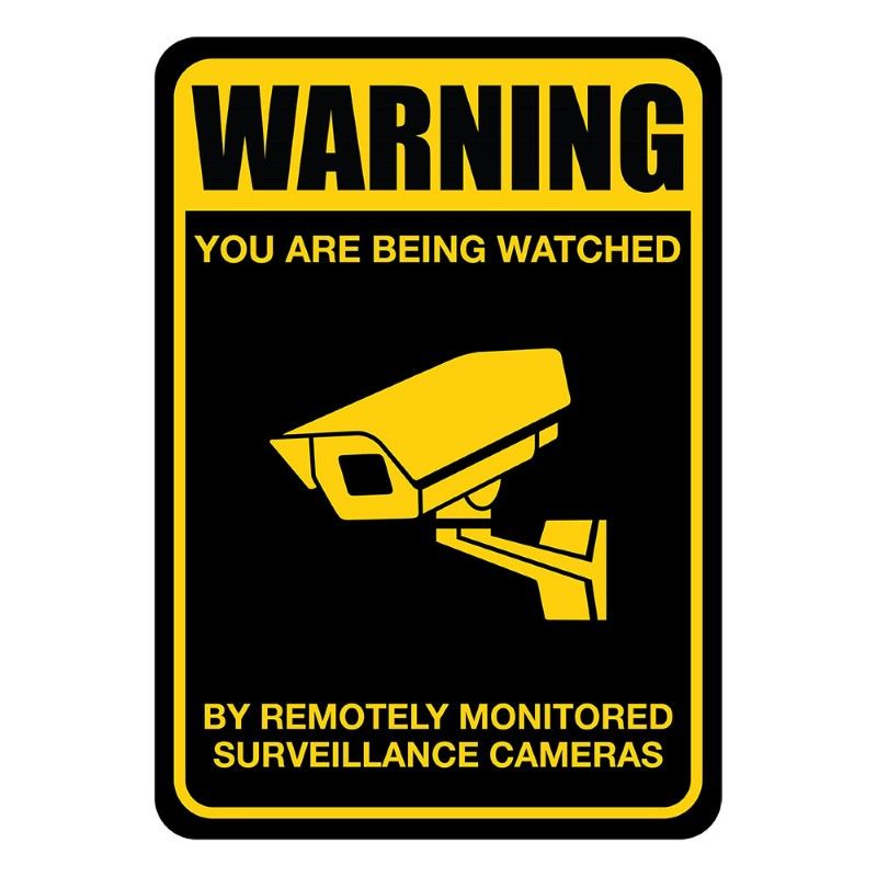 CSD | X2 Corflute CCTV Warning Sign, A3 size, UV rated, Laminated