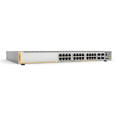 Allied Telesis 24-port Gigabit PoE Switch, 24x 10/100/1000T + 4x Gigabit SFP Ports, Layer 3