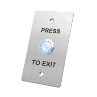 X2 Illuminated Exit Button, Blue, Stainless Steel - Large, 1NO + 1NC, IP65, 12VDC