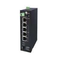 Aetek 5 Port Gigabit Unmanaged Industrial PoE Switch, 1x 24V POE, 1x SFP, 120W, 48VDC