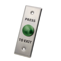 X2 Mushroom Exit Button, Stainless Steel - Small, N/O, SPST, Screw Terminal