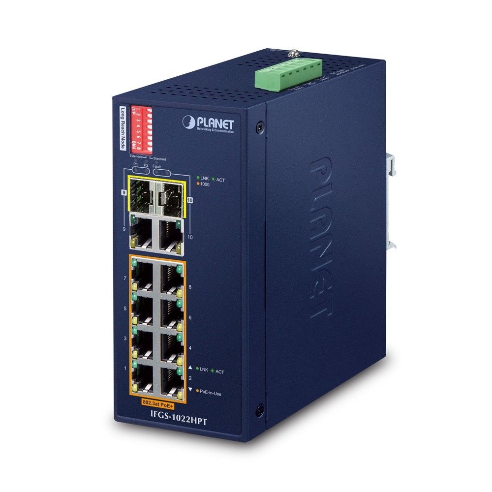 CSD 8 Port Industrial Switch, 8 x 10/100 BaseTX Ports, 802