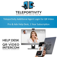 Teleportivity Additional Agent Login for QR Video Pro & Adv Help Desk, 1 Year Subscription