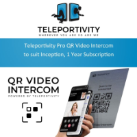 Teleportivity Pro QR Video Intercom to suit Inception, 1 Year Subscription