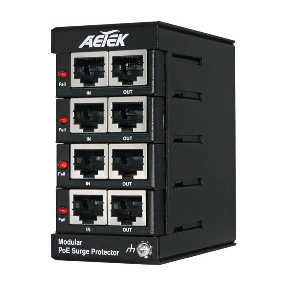 Csd aetek 4 channel modular surge protectors 802 3af 802 3at 802 3bt