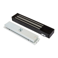 LOX Electro Magnetic Slimline Single Lock, 280kg, Monitored, Anti-Tamper, 12/24V DC, Black
