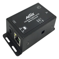 Aetek Industrial 1Gb Media Converter, 1x SFP, POE / 12VDC input, -40 to 75C