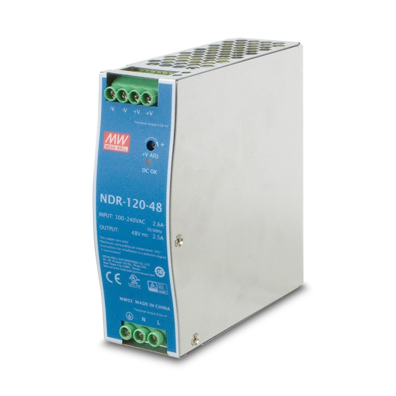 Csd Clr Meanwell 48vdc 25a 120w Single Output Din Rail Power Supply 0616