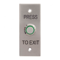 Exit button, SPDT, Illuminated, green, architrave plate, fly leads