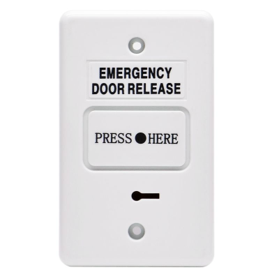 Secor Resettable Emergency Door Release, Dual SPDT, White