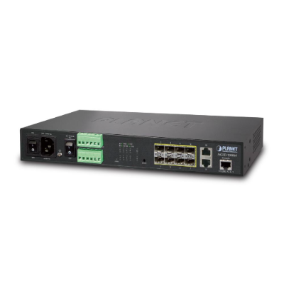 Planet 8 Port Metro Managed Fibre Switch, 8x 100/1000 Base SFP Ports