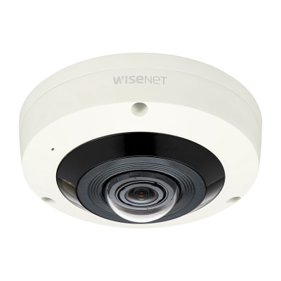 Hanwha Wisenet 6MP Outdoor Fisheye Camera, H.265, WDR, 15m IR, IP66, 1.6mm