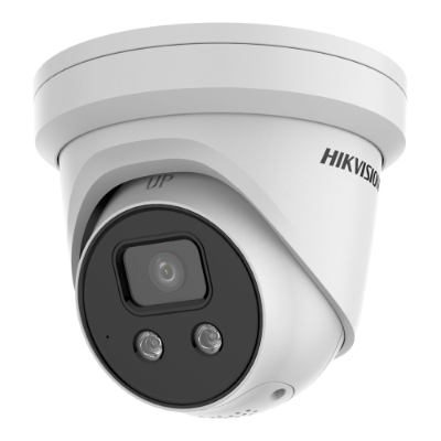 Hikvision 8MP Outdoor AcuSense Gen 2 Turret Camera, IR, Strobe, Mic, 4mm