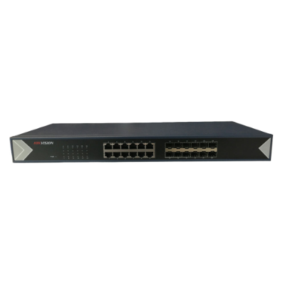 *SpOrd* Hikvision 24 Port Unmanaged Gigabit Switch, 12 Port ethernet, 12 Port Fibre