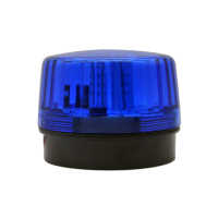 Strobe with Built-In Siren, 12/24V DC, 100dB, 6 Flash Patterns, IP65, Blue