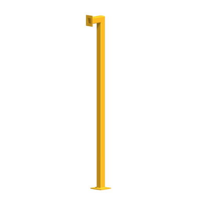 SDC Outdoor Single Bollard Post, Tall, 75 x 75 x 2120mm, Yellow