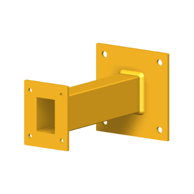 SDC Outdoor Wall Mount Arm to suit Bollard Post, 300mm, Yellow