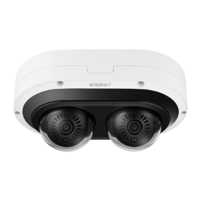 Hanwha Wisenet 2x 6MP Outdoor AI Multi Directional Camera, 2ch, 3.54-6.69mm