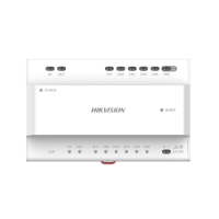 Hikvision 2nd Gen. 2 Wire Y Series Intercom, Audio/Video Distributor, 6 Devices, PSU