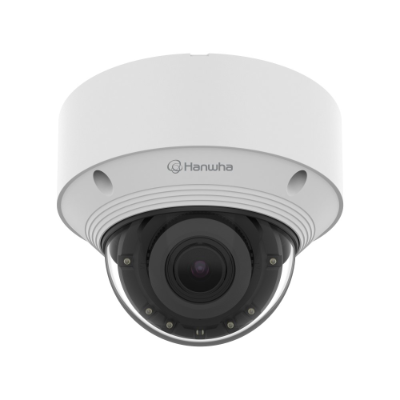 Hanwha Q Core 8MP Outdoor AI Vandal Dome Camera, H.265, 30m IR, 30fps, IK10, 3.2-10.2mm