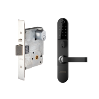 Schlage Omnia Smart Lock Bundle with 990 Mortice, Black