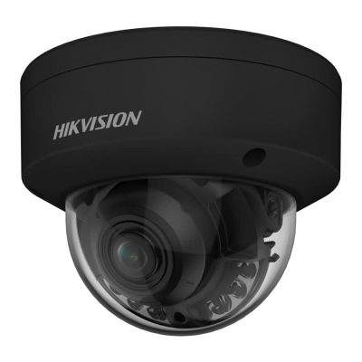 Hikvision 6MP Motorised VF ColorVu Dome Camera, Hybrid Light, WDR, 2.8-12mm, Black