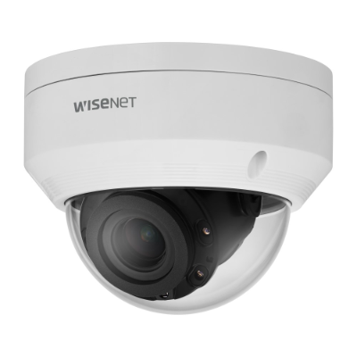 Hanwha A-Series 4MP Outdoor Dome Camera, H.265, 30m IR, IP66, IK10, 3.3-10.3mm