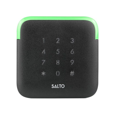 Salto XS European Wall Reader with Keypad, BLE, Desfire / Mifare, Black