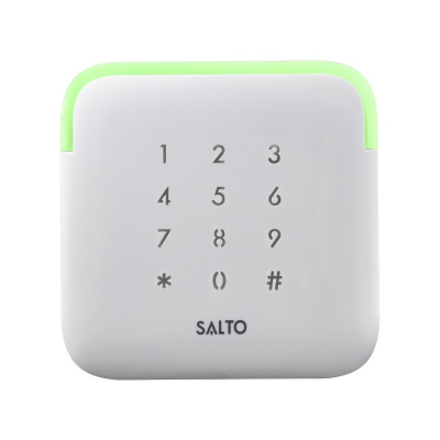 Salto XS European Wall Reader with Keypad, BLE, Desfire / Mifare, White