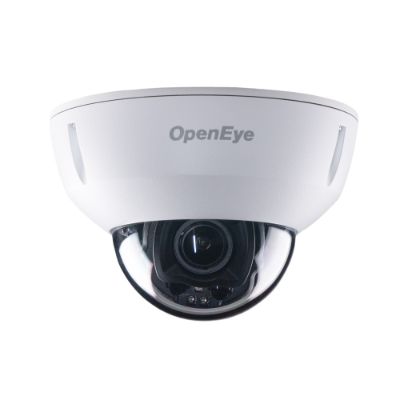 OpenEye 5MP Outdoor IP Dome Cloud PoE Camera, Adaptive IR, IK10, 1.5TB, 2.7-13.5mm