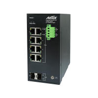 *Promo* Aetek 8 Port Unmanaged 1Gb Industrial PoE Switch, 2x SFP, 160W, Dual 12-56VDC