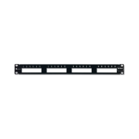 Siemon MAX Patch Panel, 24 Ports, 1U, UTP, Flat, Copper, Empty, Black