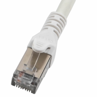 Siemon 6A Modular Cord, Shielded, F/UTP, RJ45, LSOH, 26 AWG, White, 1m