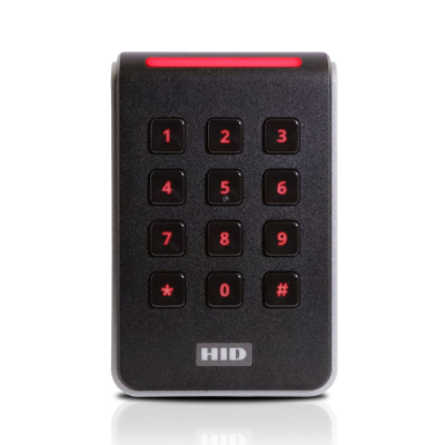 HID Signo 40T Wide 3x4 Tactile Keypad Reader, Standard Profile, Terminal Block