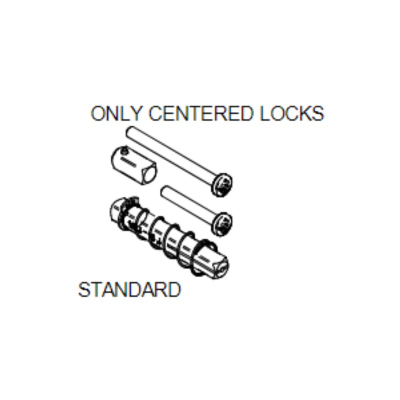 Salto XS4 Split Spindle Kit, 7.6mm, Centered Locks, to suit 44mm Doors