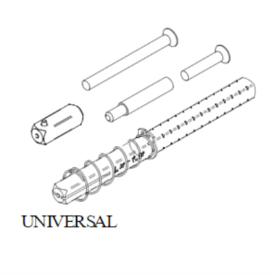 Salto XS4 Split Spindle Kit, 7.6mm, Non-Centered Locks, to suit 74.5mm Doors